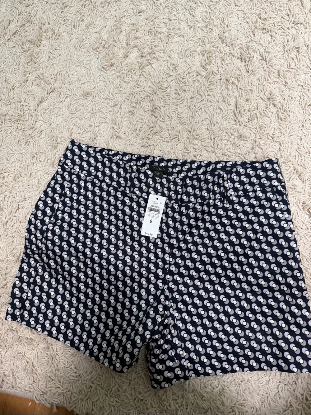 Navy Printed loft factory shorts